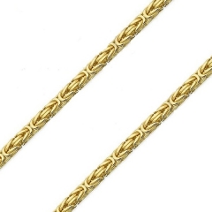 Złoty łańcuszek męski 60cm, dmuchany splot Królewski 3,2mm pr.585